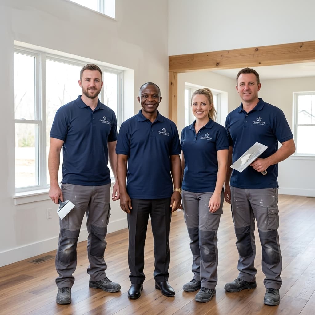 Nana and his professional plastering crew